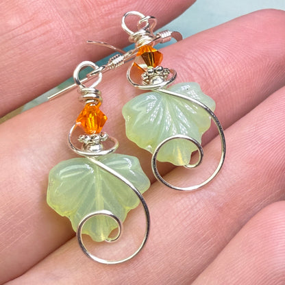 on the turning tide - leaf earrings
