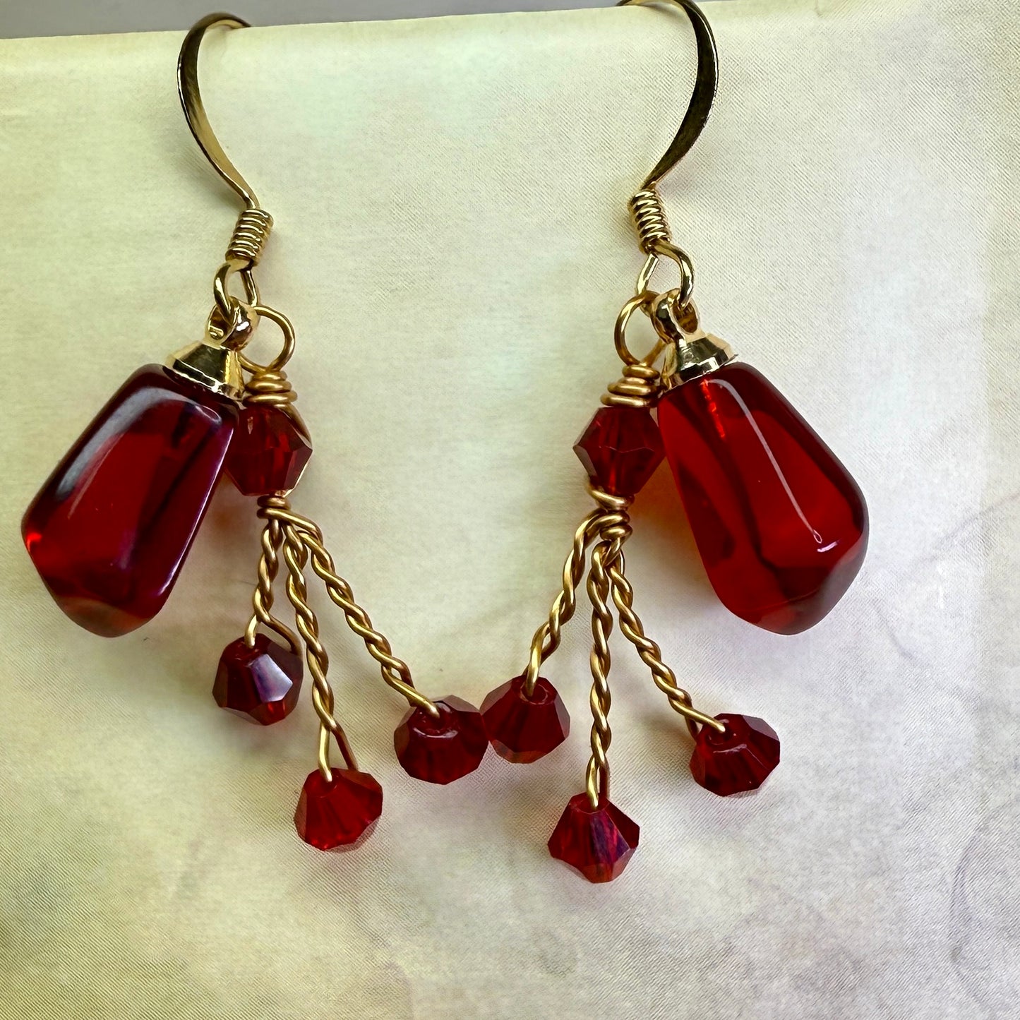 in the waiting woods - pomegranate earrings