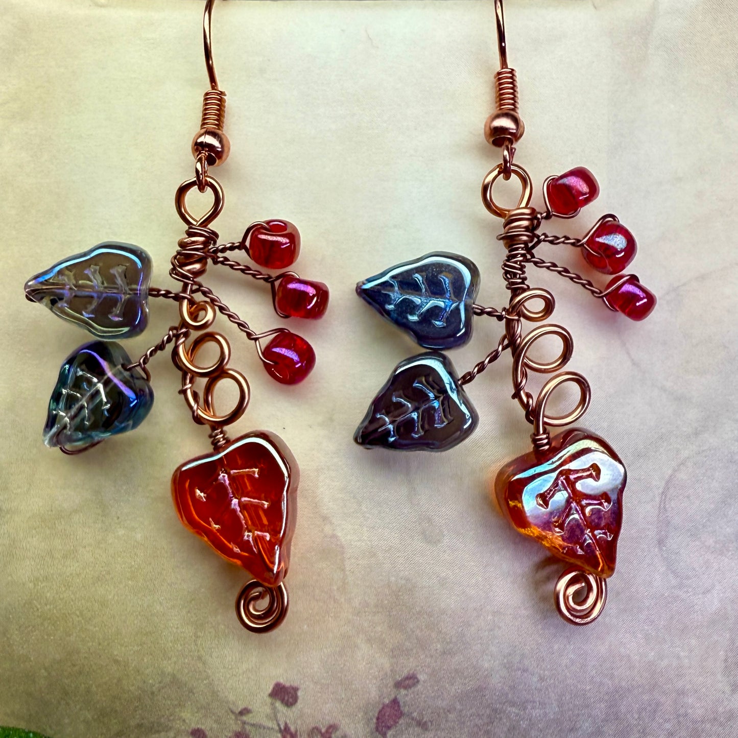 in the waiting woods - leaf & vine earrings