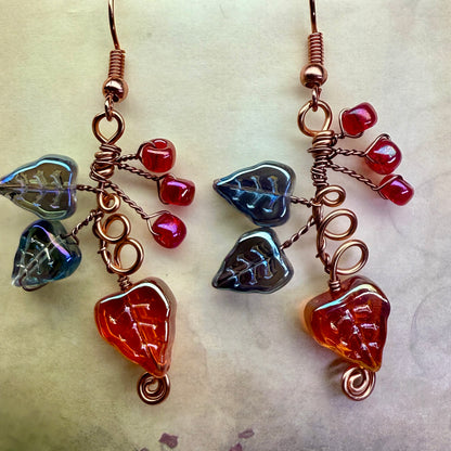 in the waiting woods - leaf & vine earrings