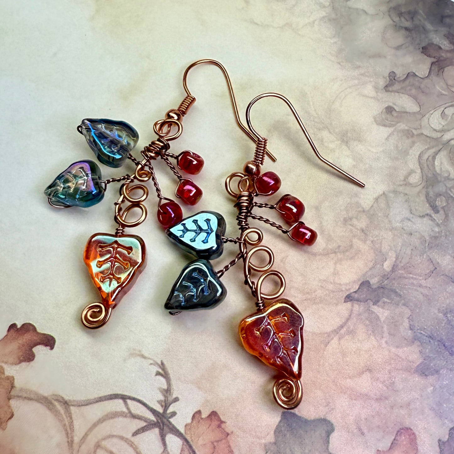 in the waiting woods - leaf & vine earrings