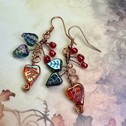 in the waiting woods - leaf & vine earrings