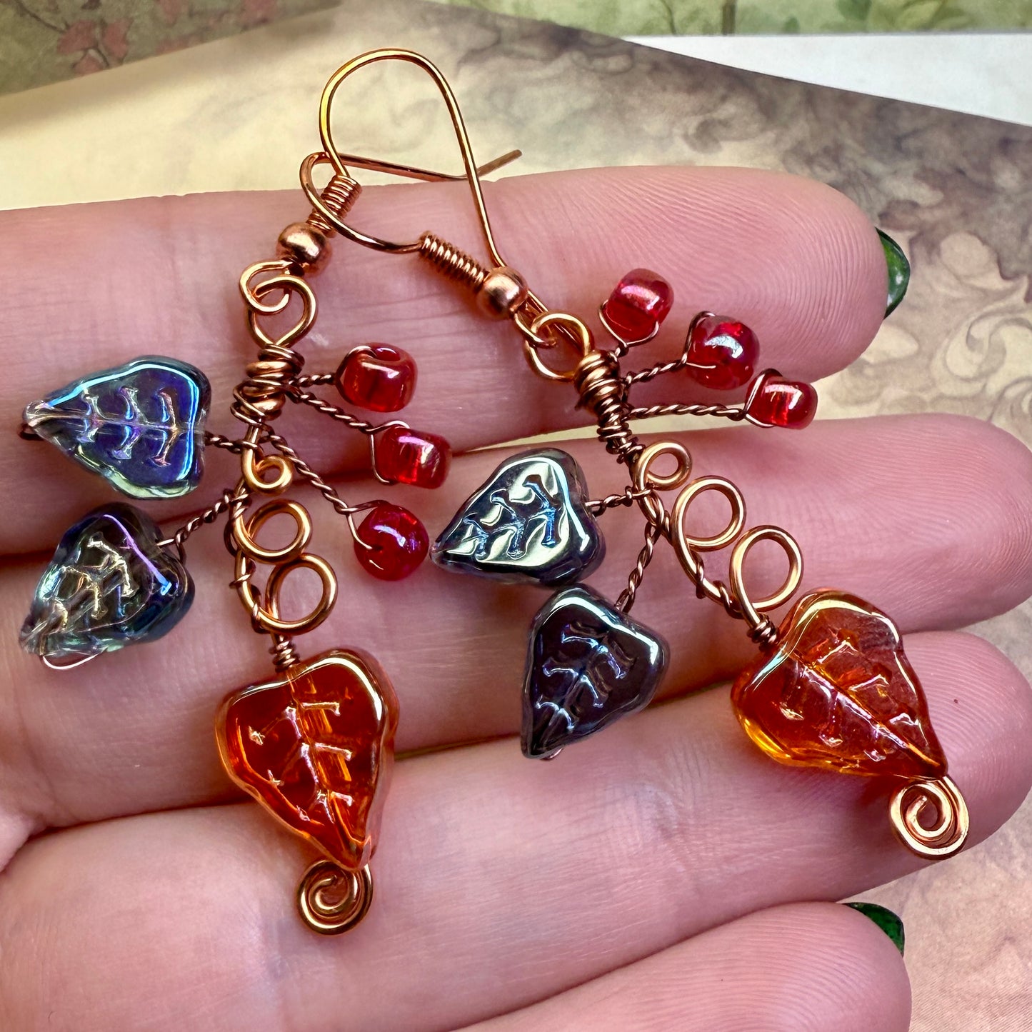 in the waiting woods - leaf & vine earrings