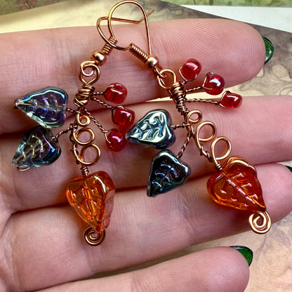 in the waiting woods - leaf & vine earrings