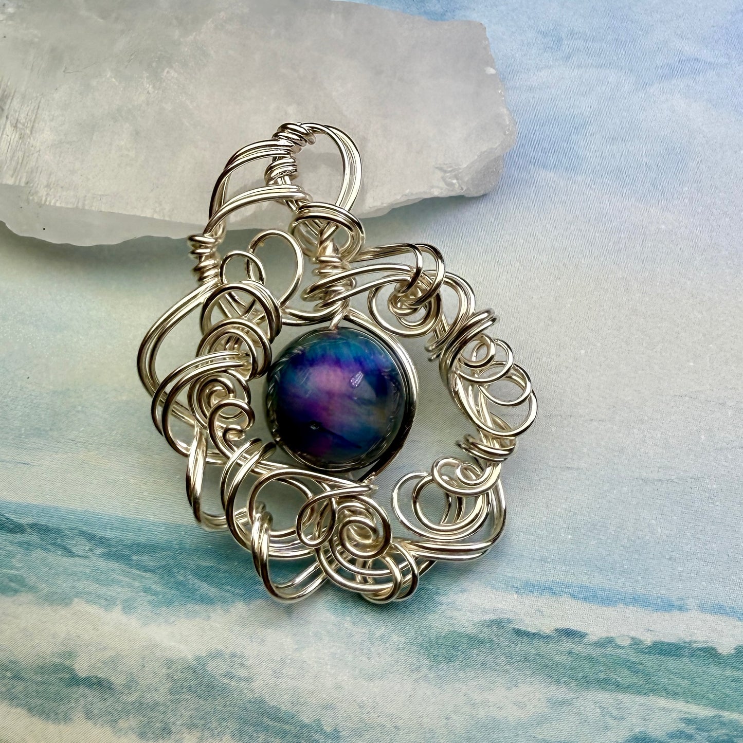 on the turning tide - nebula pendant