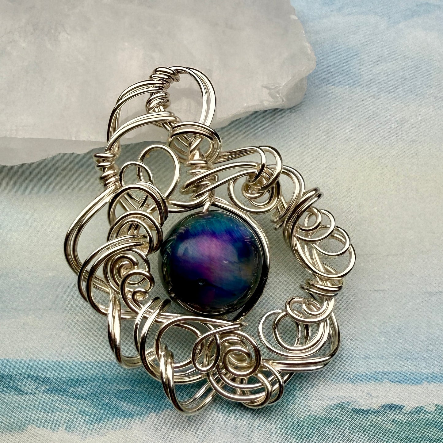 on the turning tide - nebula pendant