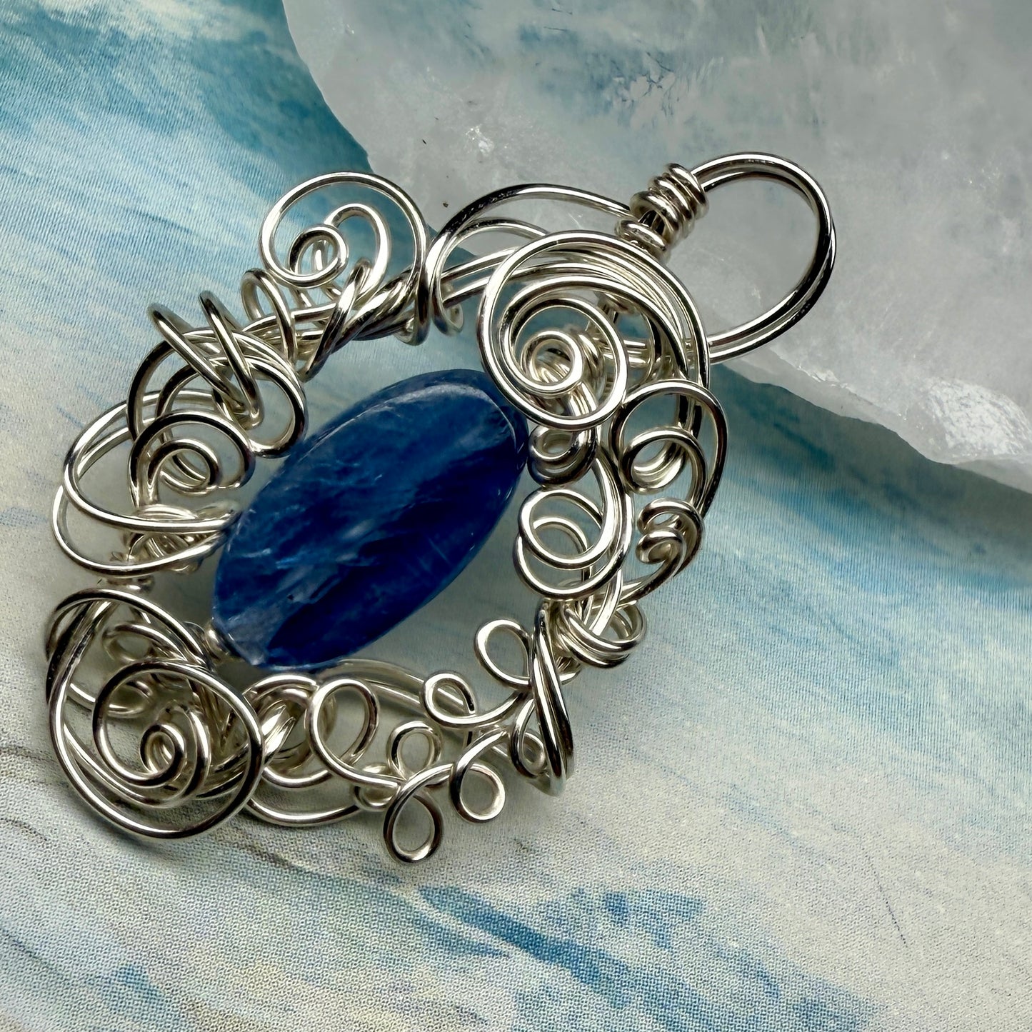 on the turning tide - kyanite pendant