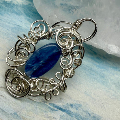 on the turning tide - kyanite pendant