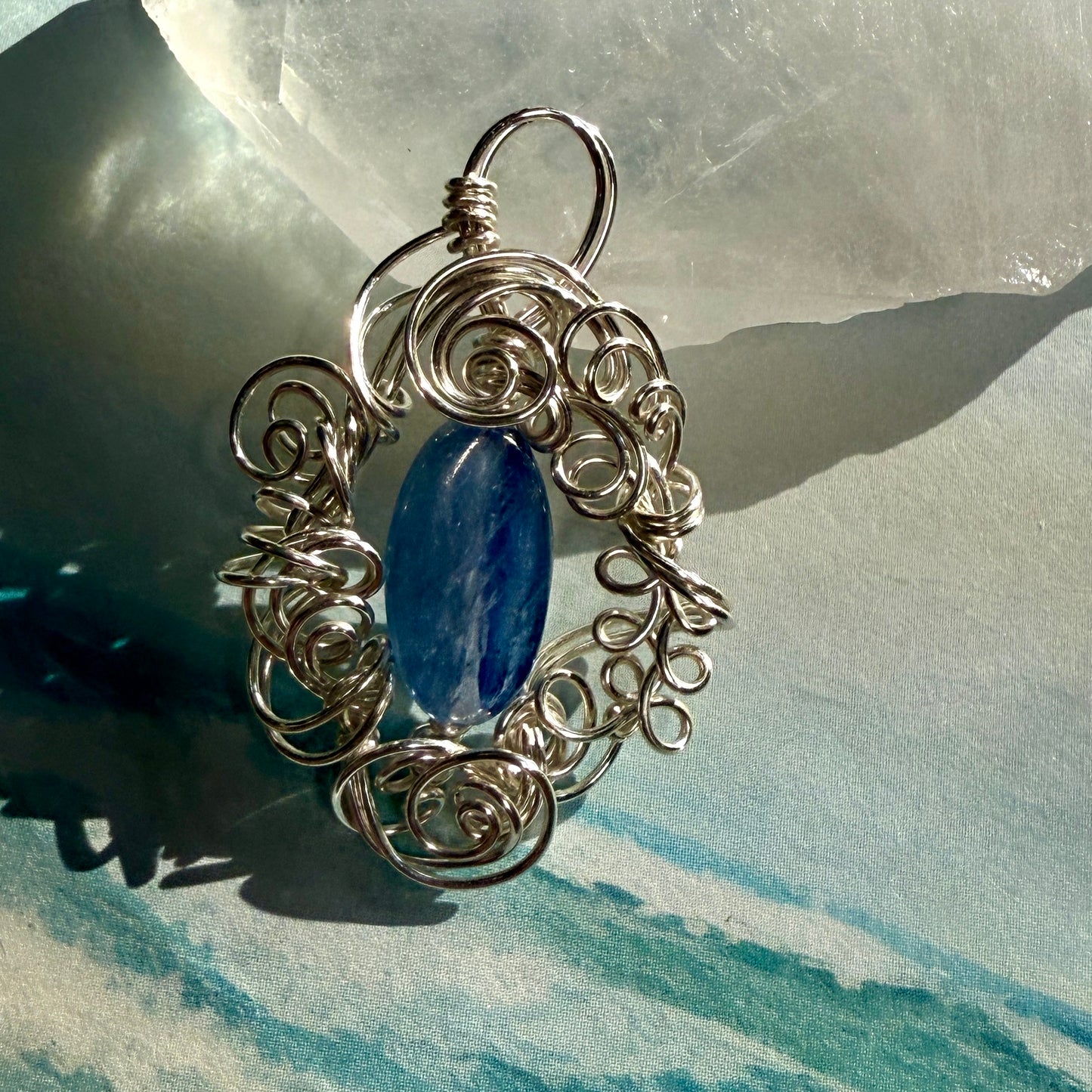 on the turning tide - kyanite pendant