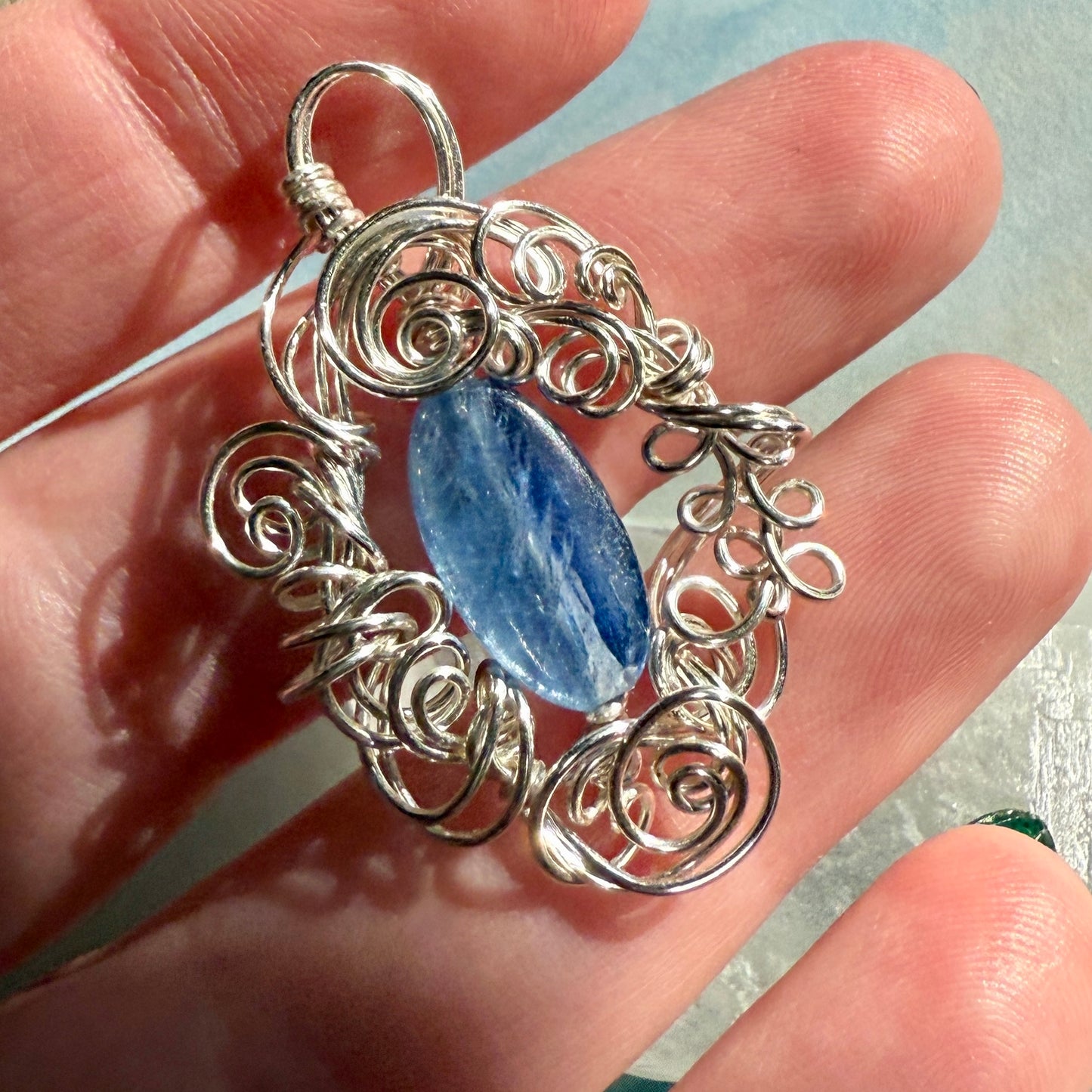 on the turning tide - kyanite pendant