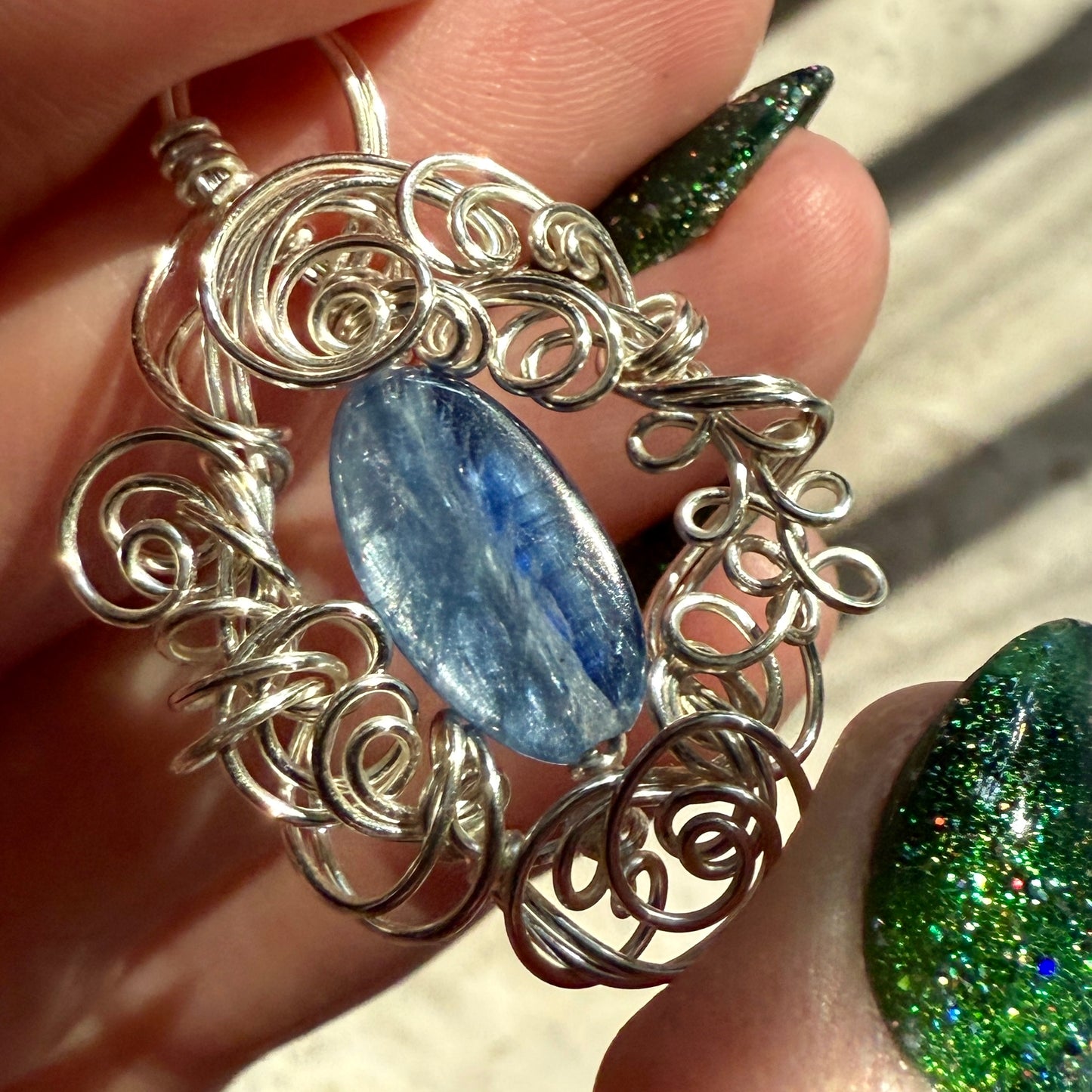 on the turning tide - kyanite pendant