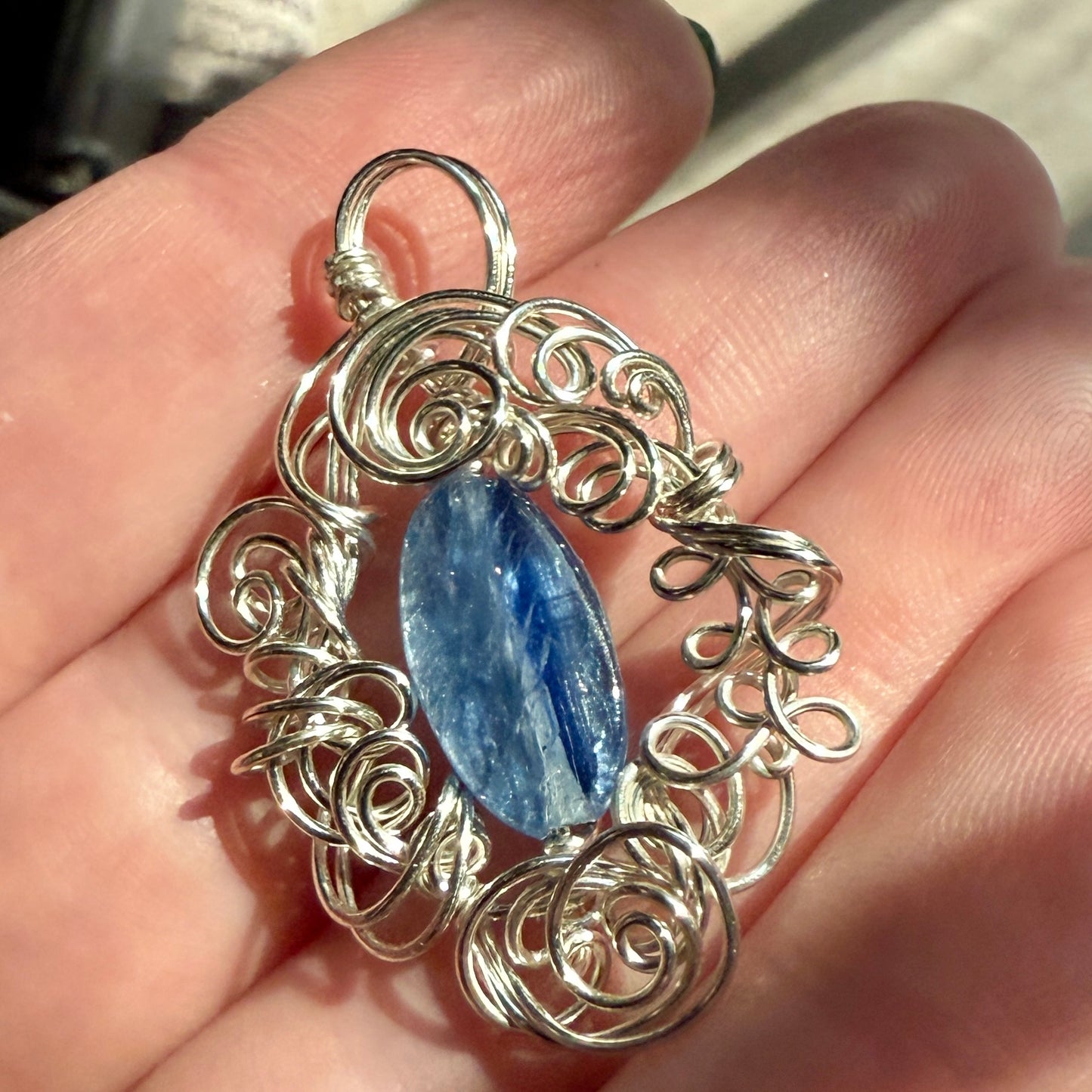 on the turning tide - kyanite pendant