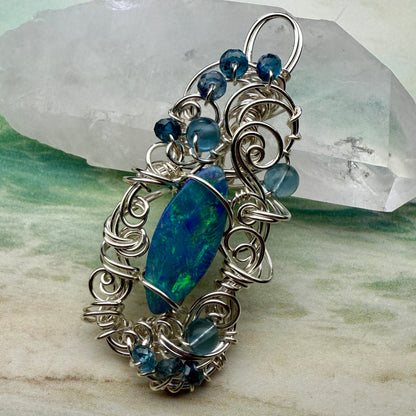 on the turning tide - opal pendant