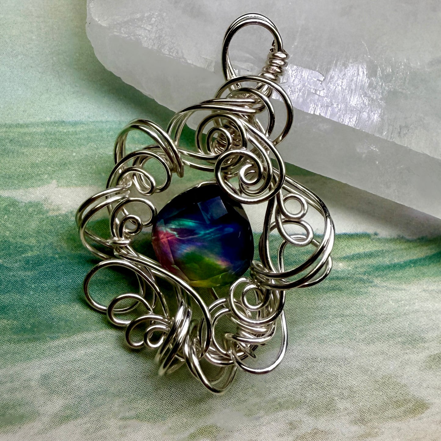 on the turning tide - brighter aurora pendant