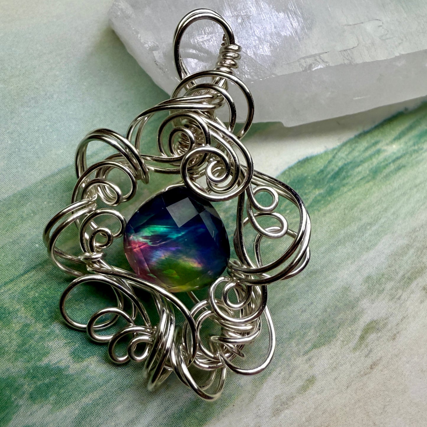 on the turning tide - brighter aurora pendant