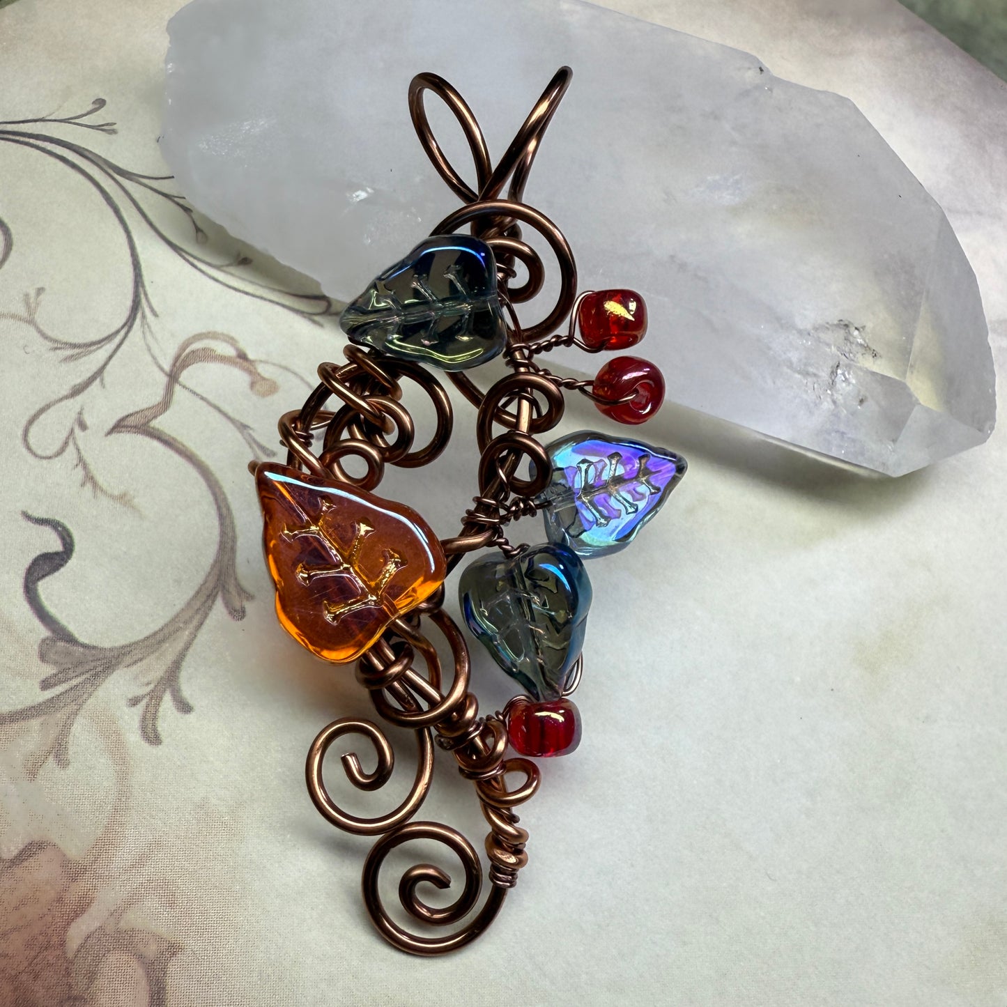 in the waiting woods - leaf & vine pendant