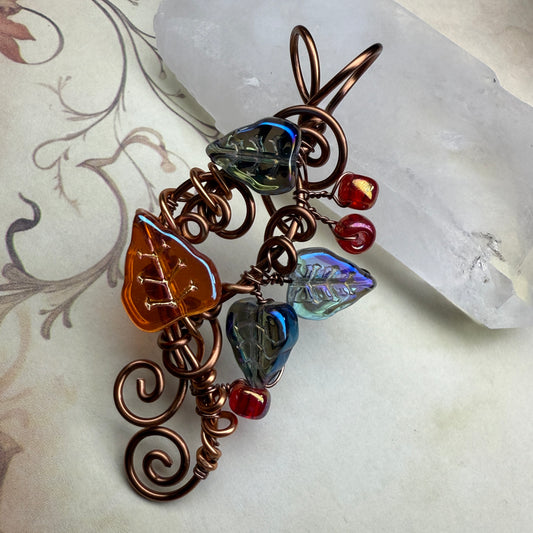 in the waiting woods - leaf & vine pendant