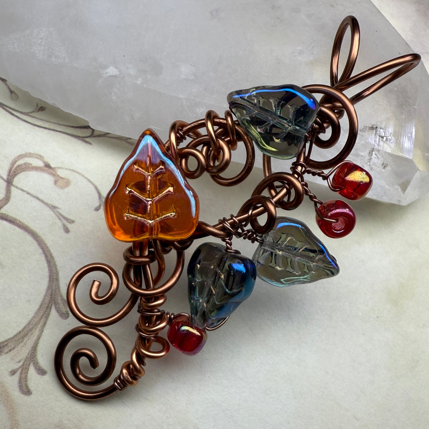 in the waiting woods - leaf & vine pendant
