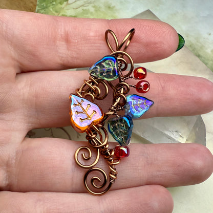 in the waiting woods - leaf & vine pendant