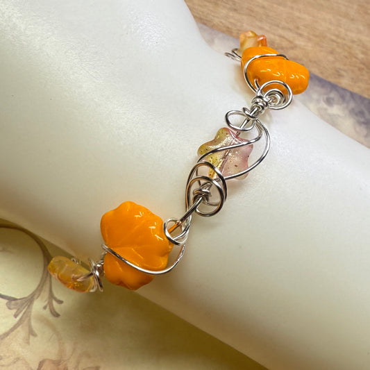 in the waiting woods - leaf & star bracelet