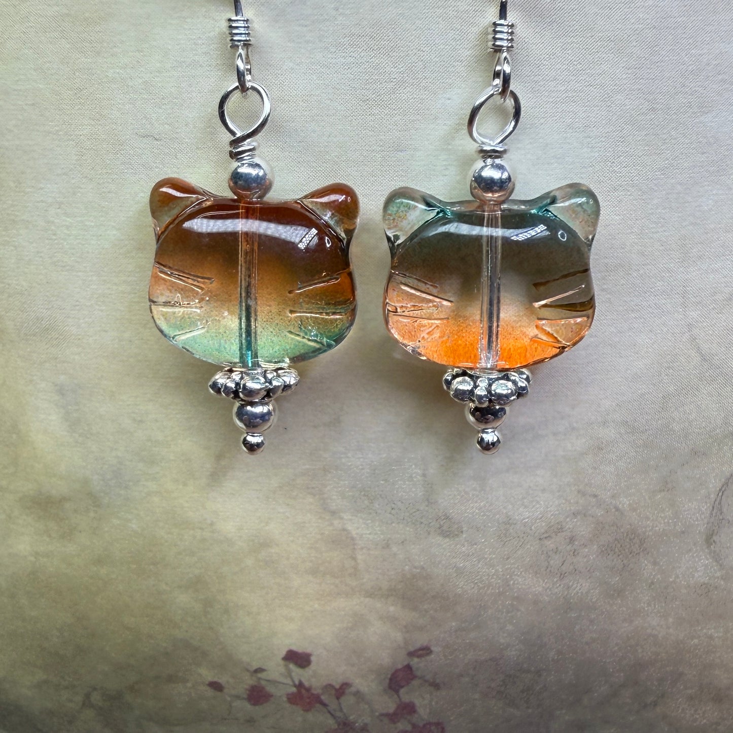 in the waiting woods - autumn kitty earrings
