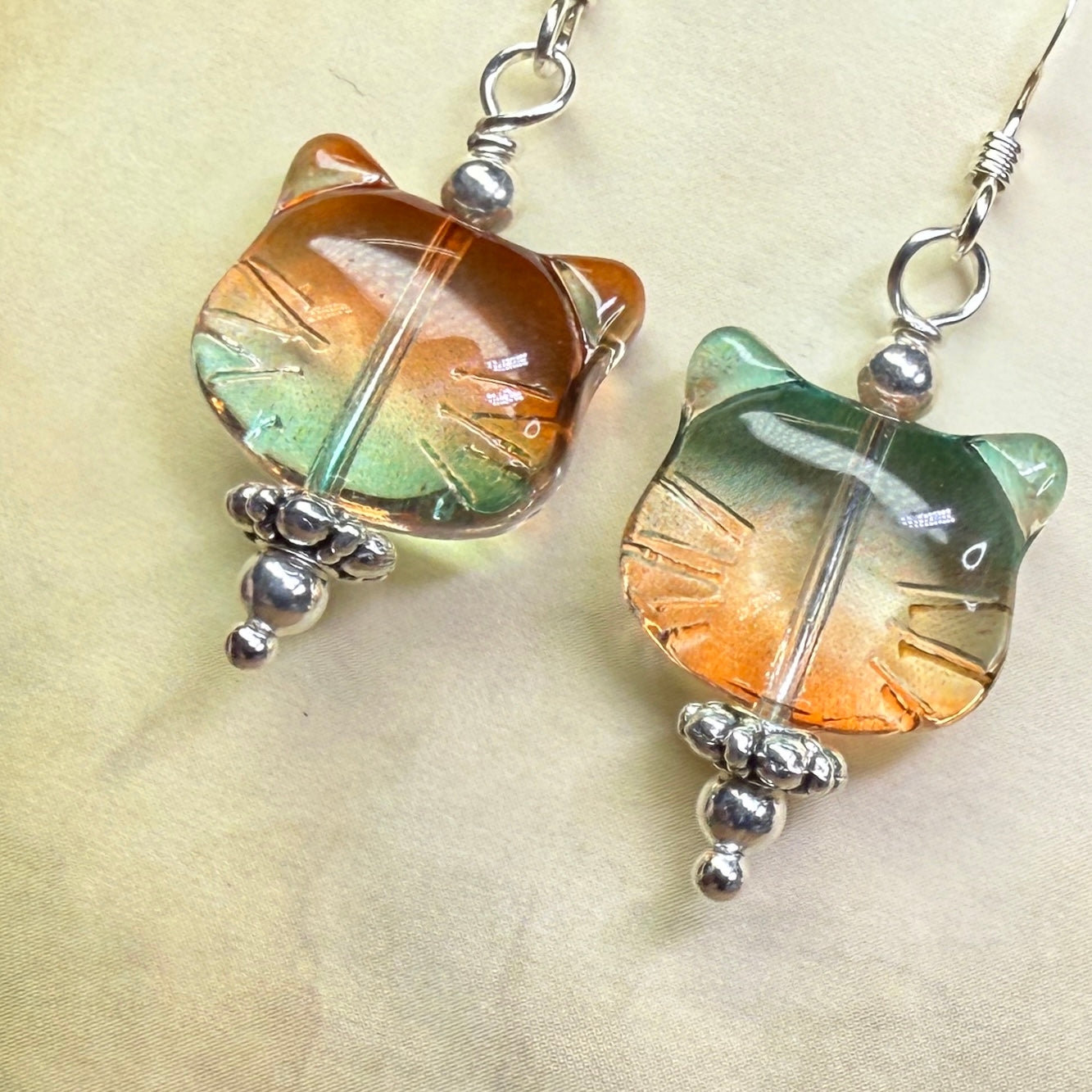 in the waiting woods - autumn kitty earrings