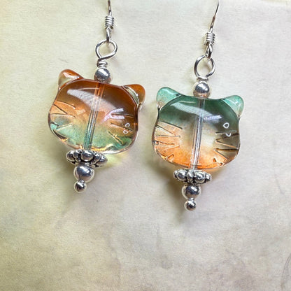 in the waiting woods - autumn kitty earrings