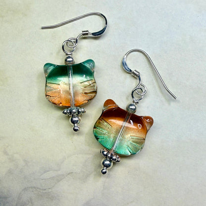 in the waiting woods - autumn kitty earrings