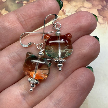 in the waiting woods - autumn kitty earrings