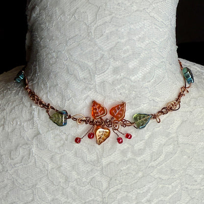 in the waiting woods - leaf & vine necklace (dainty)