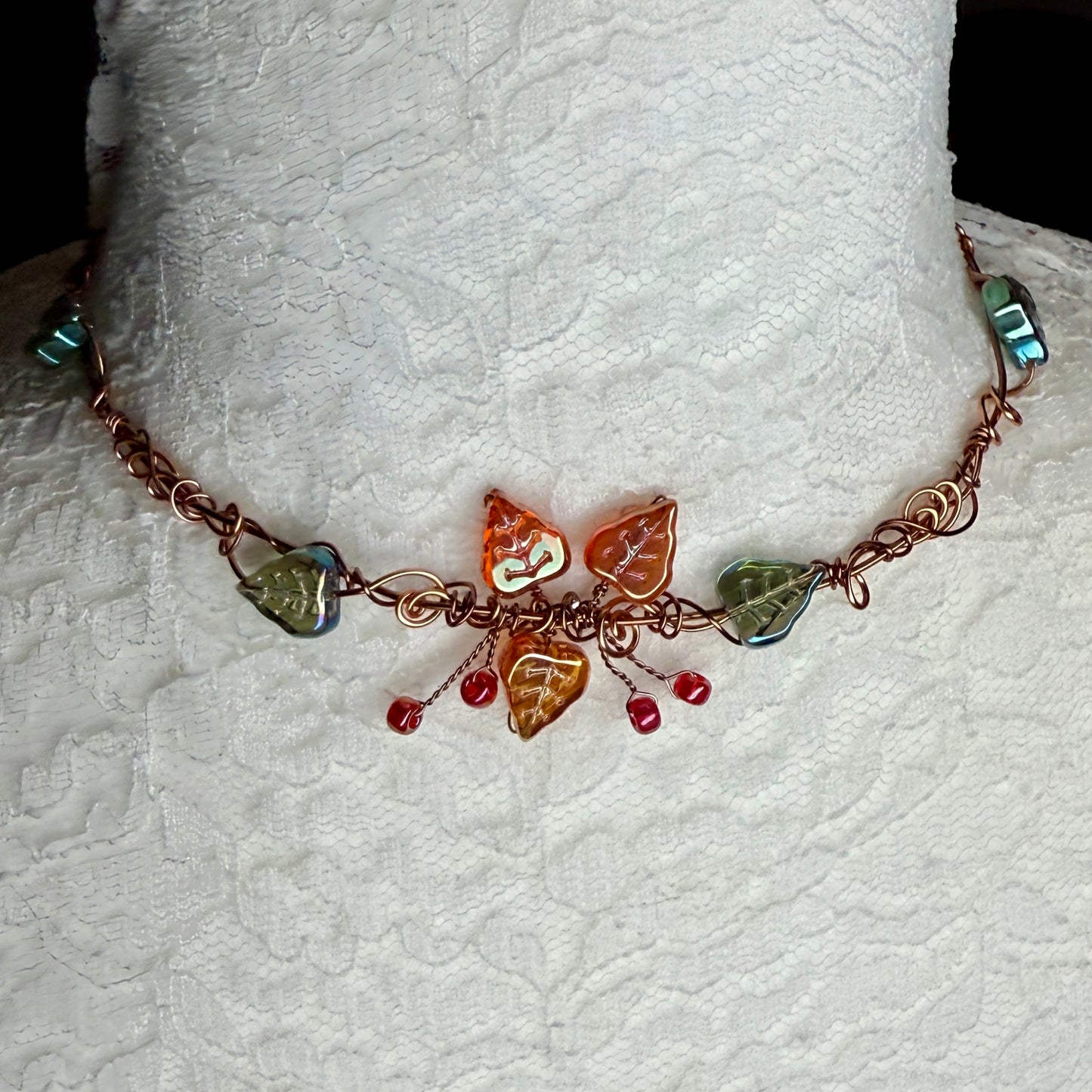 in the waiting woods - leaf & vine necklace (dainty)