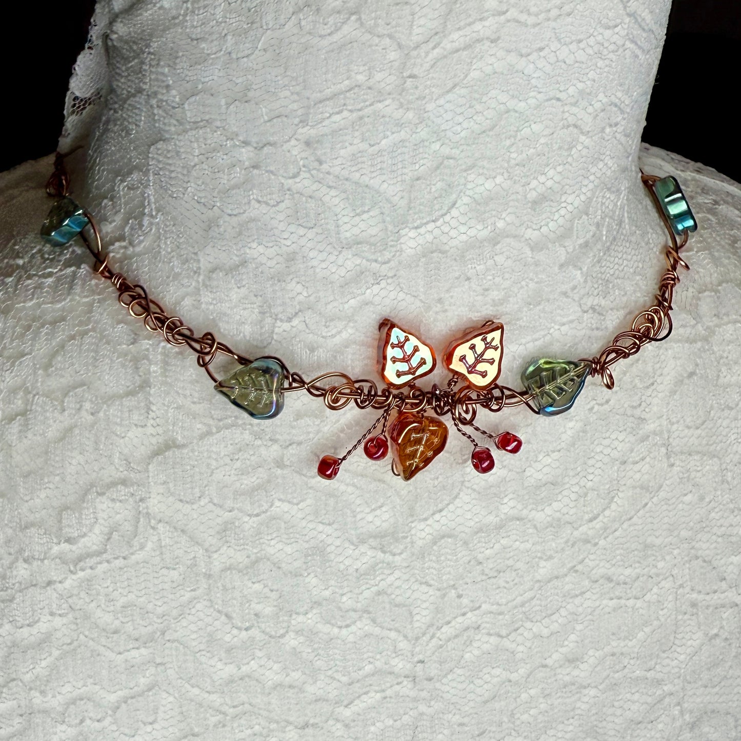 in the waiting woods - leaf & vine necklace (dainty)