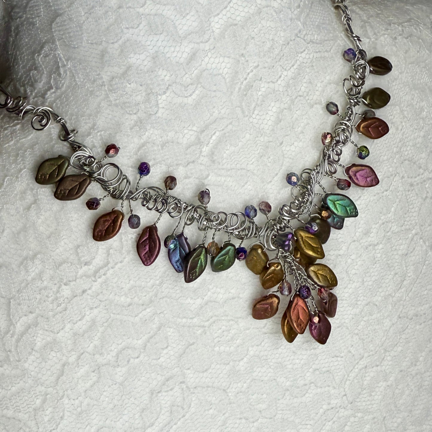 in the waiting woods - tricksy leaves necklace