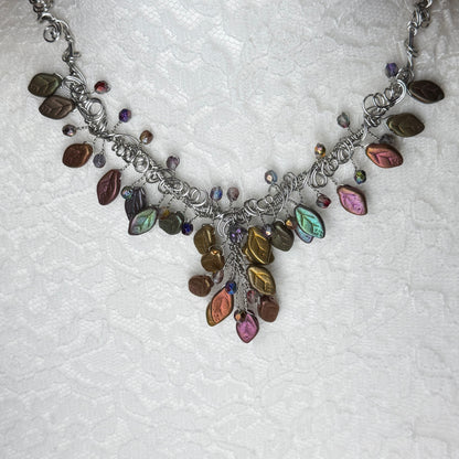 in the waiting woods - tricksy leaves necklace