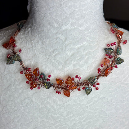 in the waiting woods - leaf & vine necklace