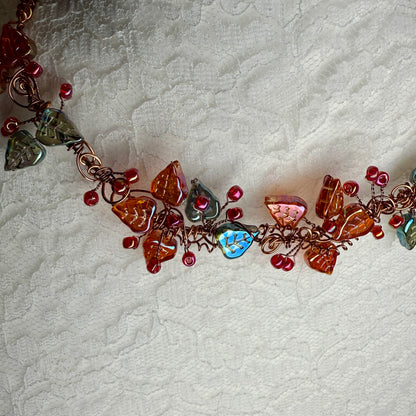 in the waiting woods - leaf & vine necklace