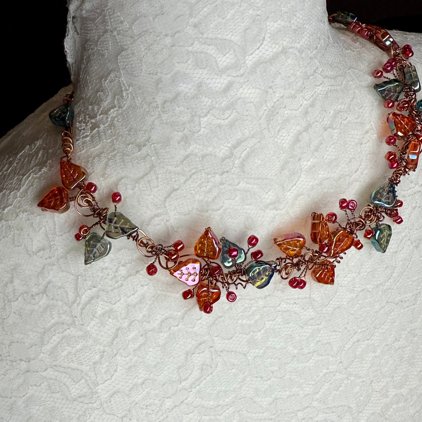 in the waiting woods - leaf & vine necklace