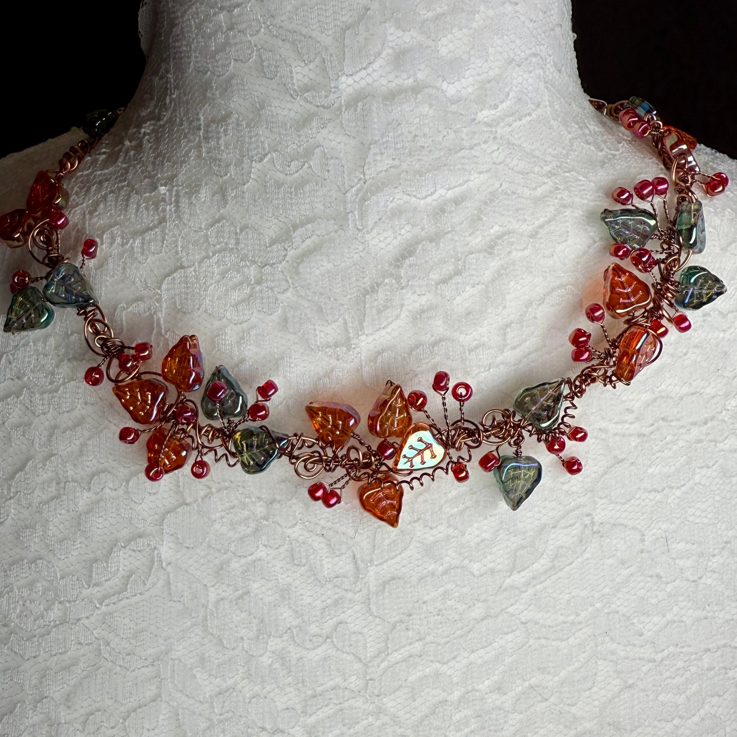 in the waiting woods - leaf & vine necklace