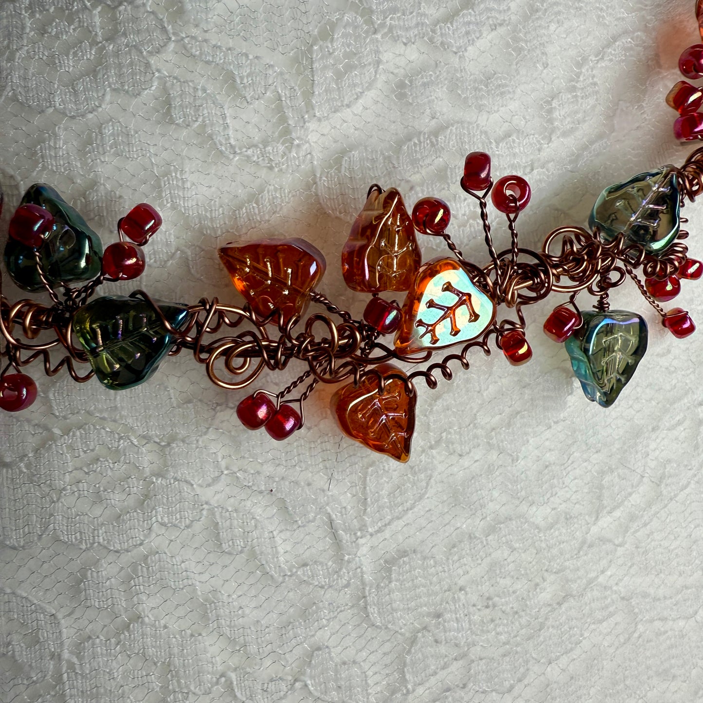 in the waiting woods - leaf & vine necklace