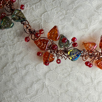 in the waiting woods - leaf & vine necklace