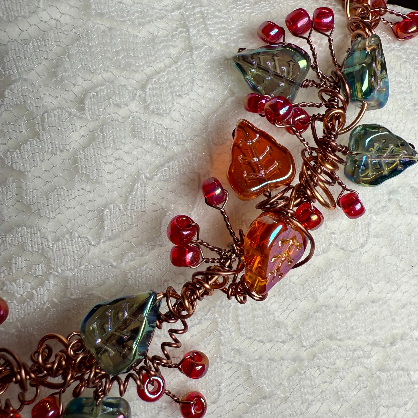 in the waiting woods - leaf & vine necklace