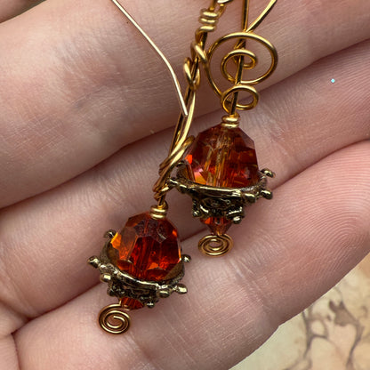 in the waiting woods - Swarovski earrings