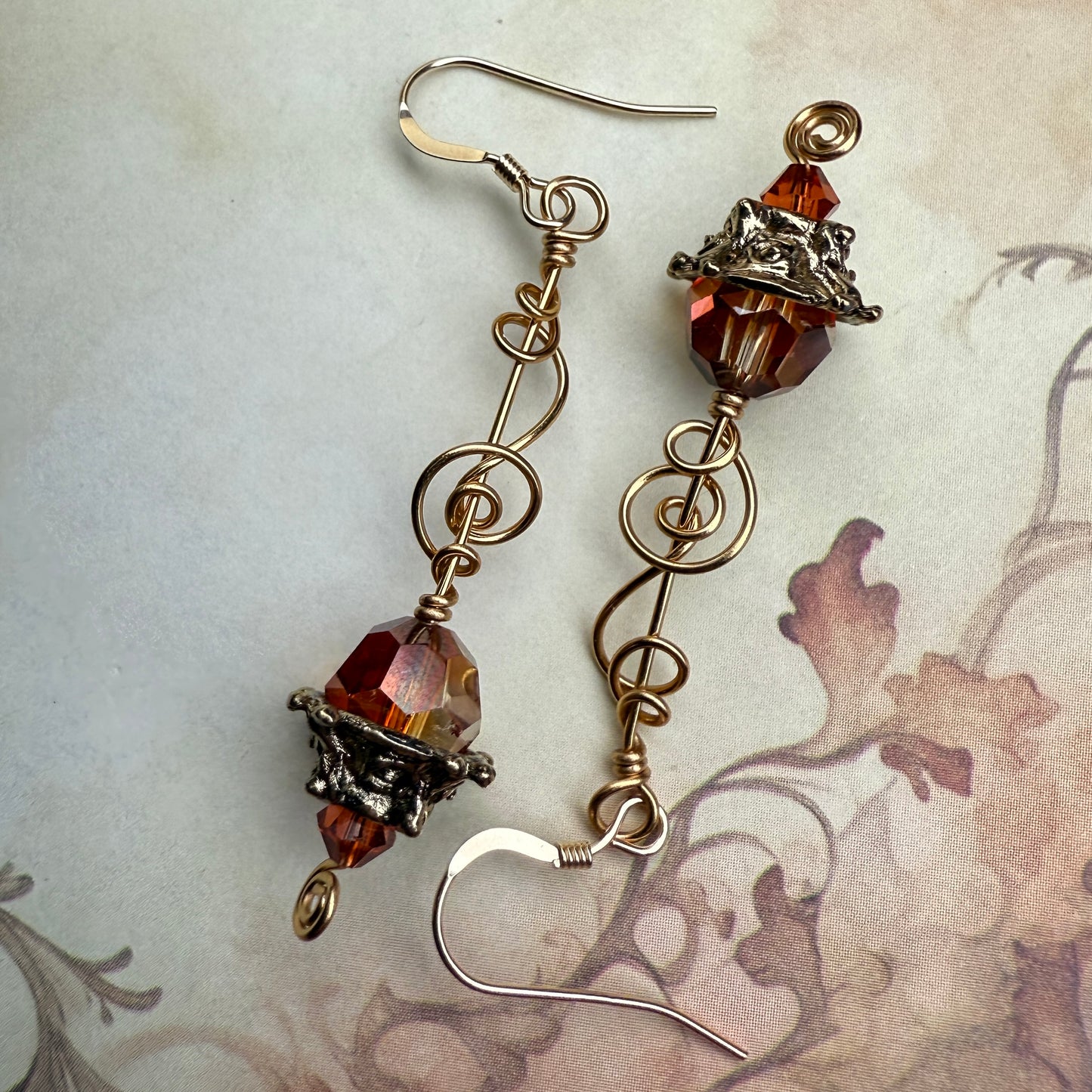 in the waiting woods - Swarovski earrings