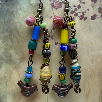 in the waiting woods - bird earrings #2