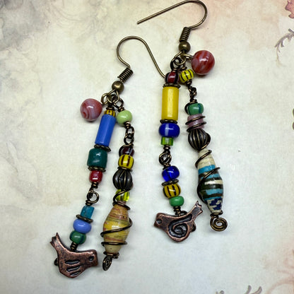 in the waiting woods - bird earrings #2