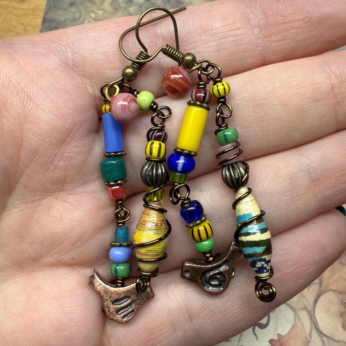 in the waiting woods - bird earrings #2