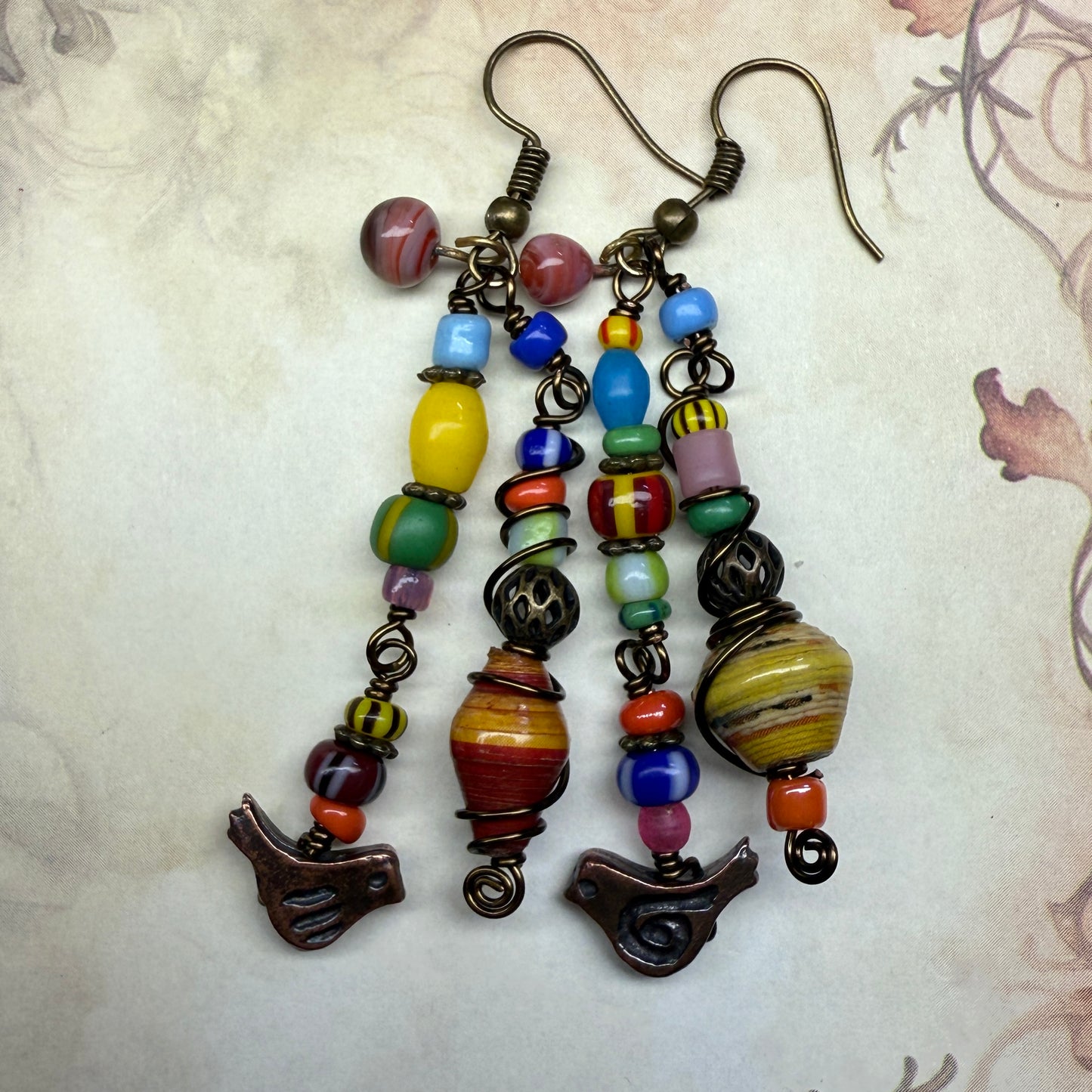 in the waiting woods - bird earrings #1