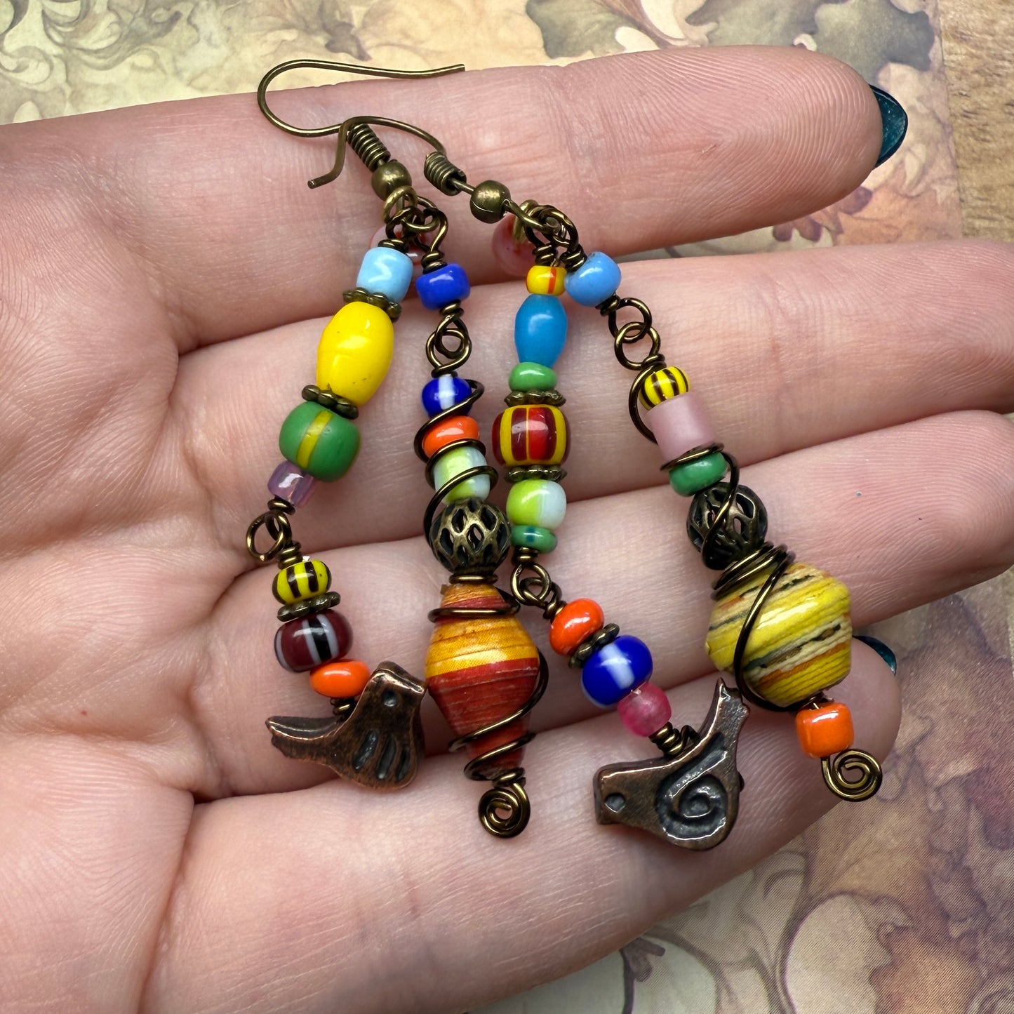 in the waiting woods - bird earrings #1