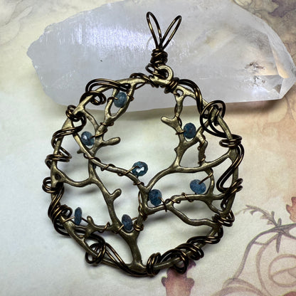 in the waiting woods - kyanite barren trees pendant