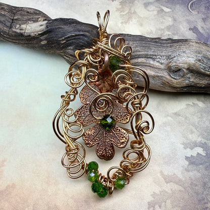 in the waiting woods - oak & chrome diopside